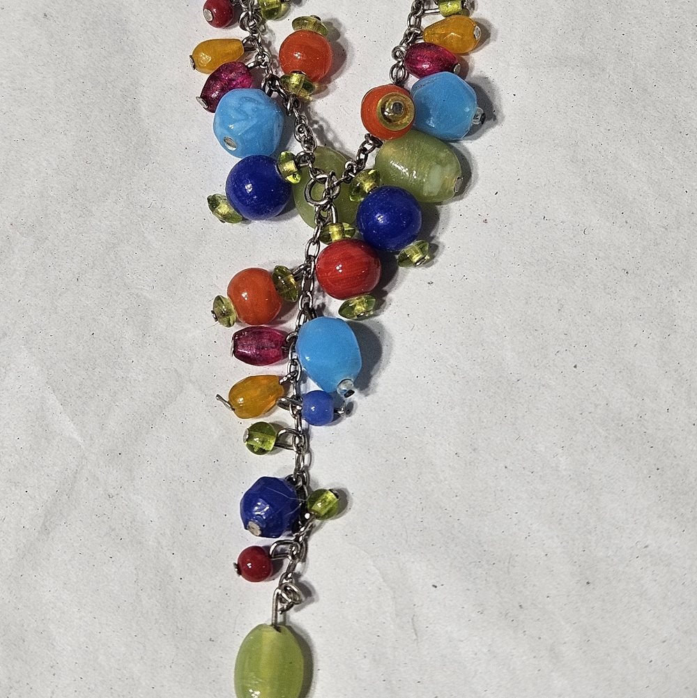 Cute Multi-color Fringe Beaded Necklace